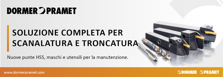 Più varietà per la Scanalatura, utensili in HSS e le soluzioni di manutenzione di Dormer Pramet 